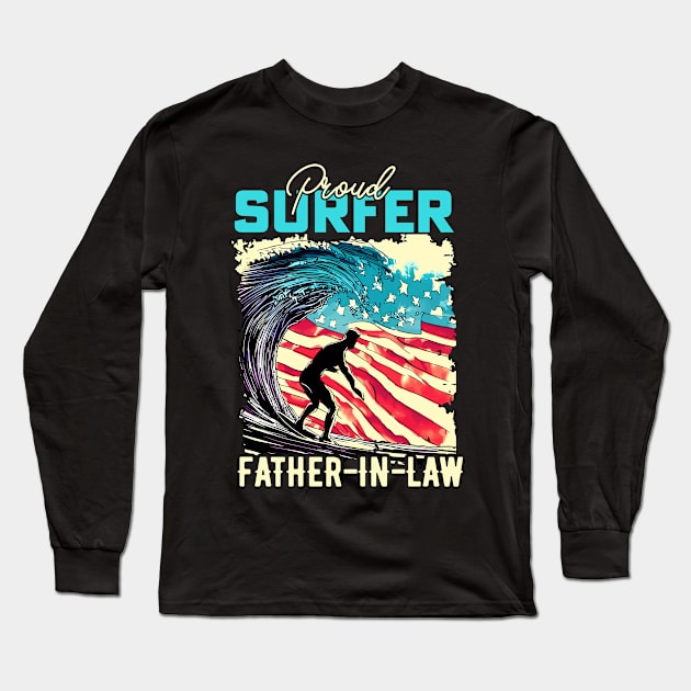 Proud Surfer Father-in-law Long Sleeve T-Shirt by T-shirt US